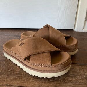 Ugh Women's Goldenstar Crisscross Slide Platform Sandals